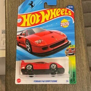 Hot Wheels 2025 Mainline HW Exotics Ferrari F40 Competizione Red #198